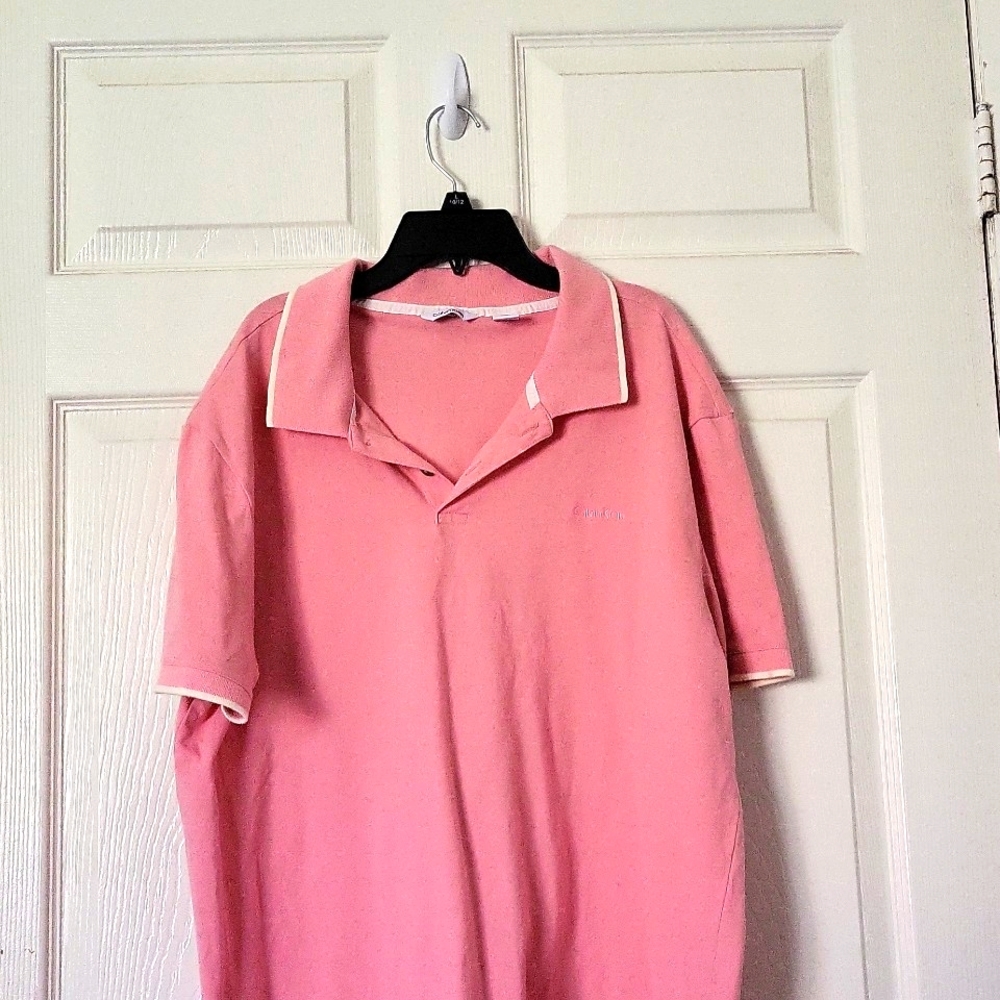 Calvin Klein pink polo shirt size XL